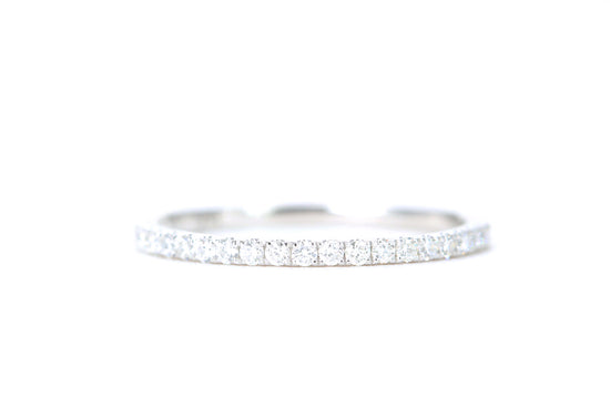 Micro Pavé 1/4 Carat Diamond Ring in 14K White Gold