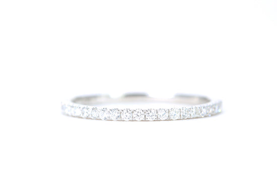 Micro Pavé 1/4 Carat Diamond Ring in 14K White Gold