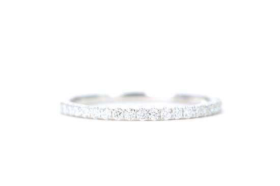 Micro Pavé 1/4 Carat Diamond Ring in 14K White Gold