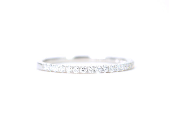 Micro Pavé 1/4 Carat Diamond Ring in 14K White Gold