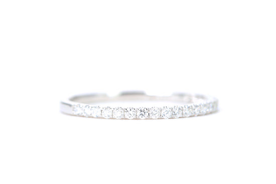 Micro Pavé 1/4 Carat Diamond Ring in 14K White Gold