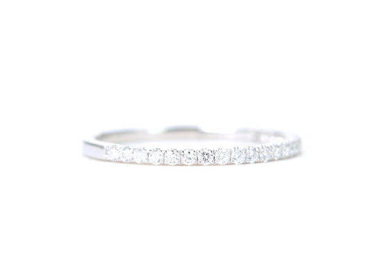 Micro Pavé 1/4 Carat Diamond Ring in 14K White Gold