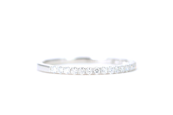 Micro Pavé 1/4 Carat Diamond Ring in 14K White Gold