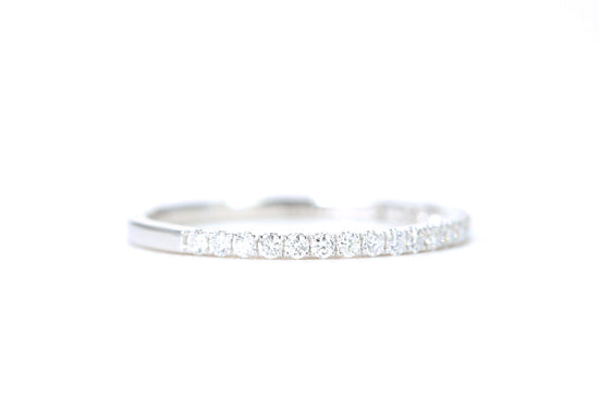 Micro Pavé 1/4 Carat Diamond Ring in 14K White Gold