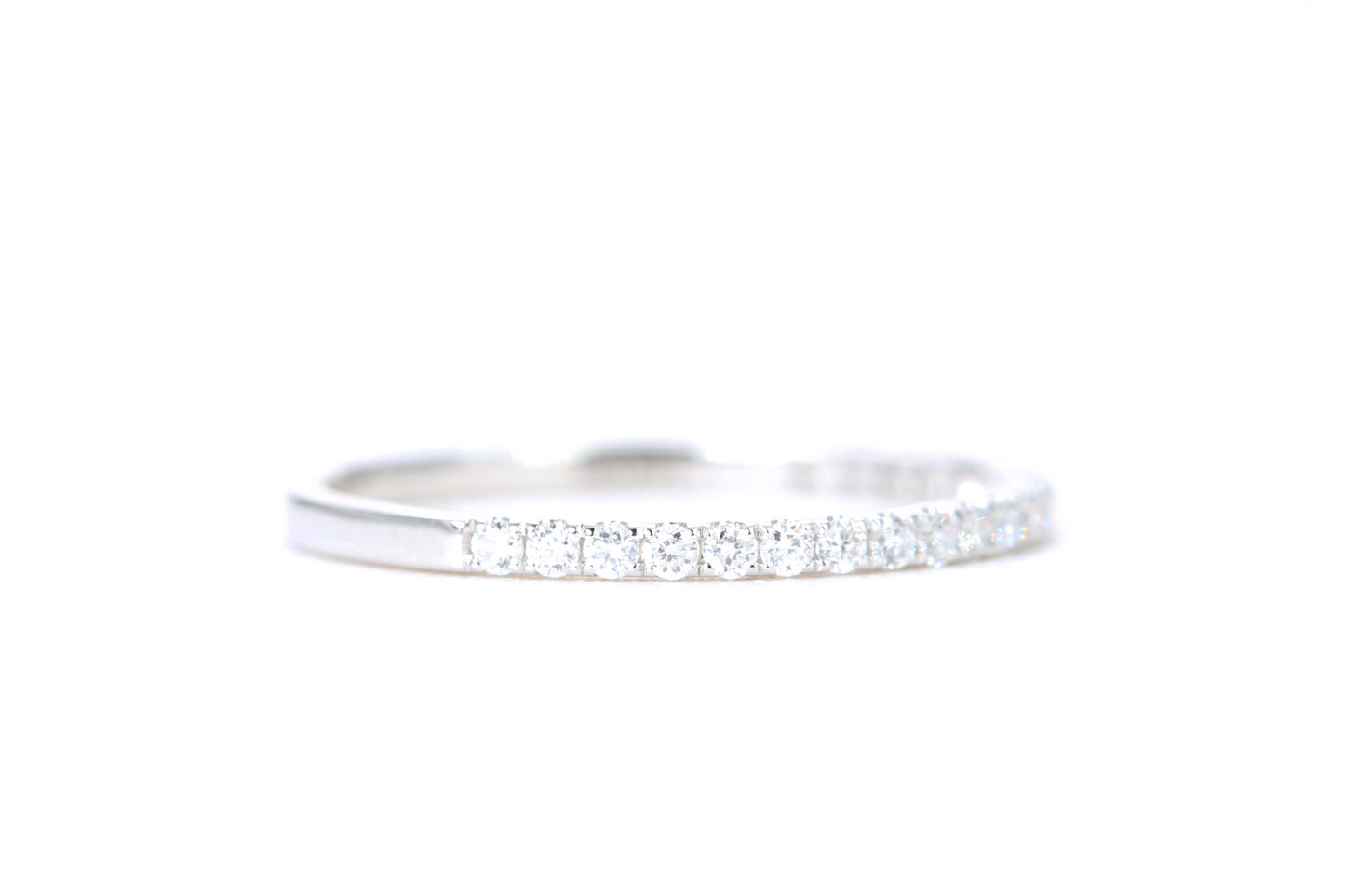 Micro Pavé 1/4 Carat Diamond Ring in 14K White Gold