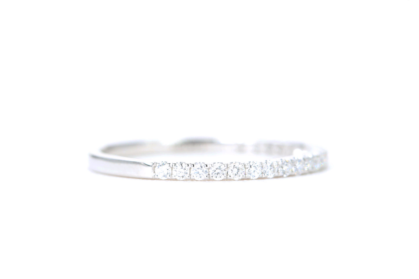 Micro Pavé 1/4 Carat Diamond Ring in 14K White Gold