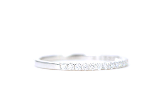 Micro Pavé 1/4 Carat Diamond Ring in 14K White Gold