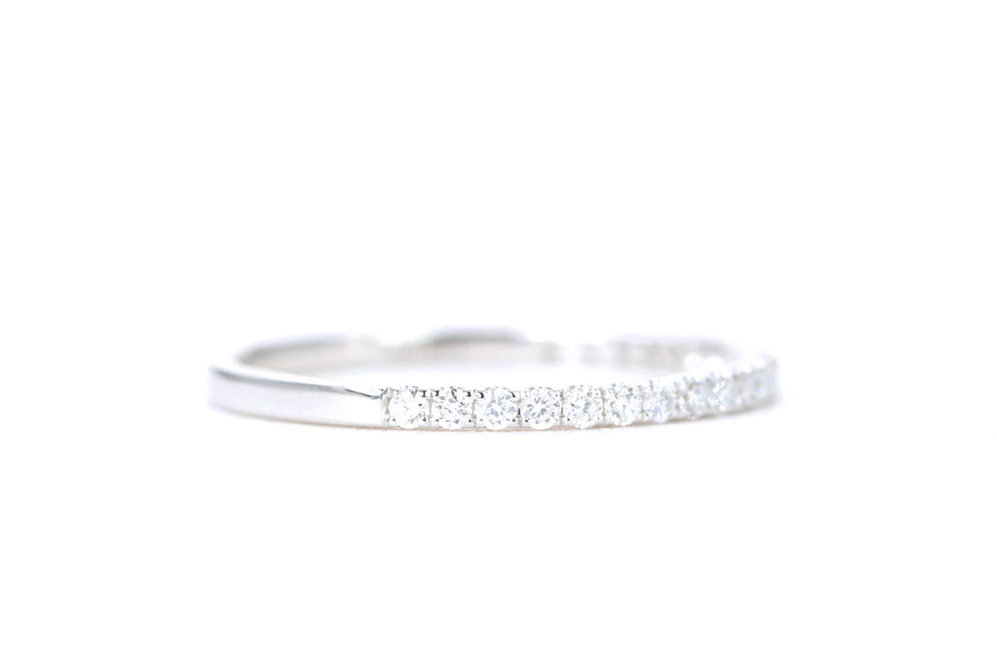 Micro Pavé 1/4 Carat Diamond Ring in 14K White Gold