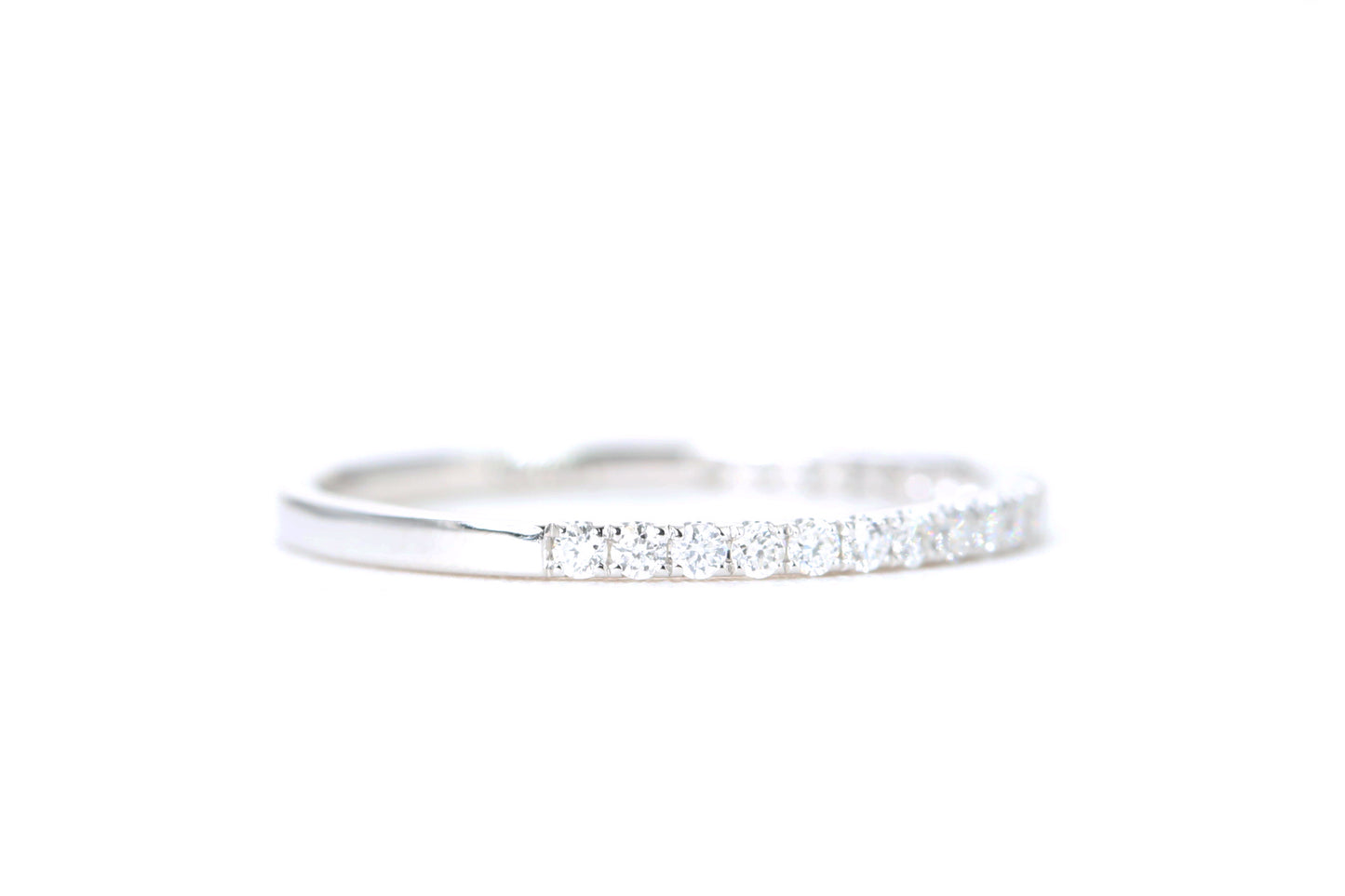 Micro Pavé 1/4 Carat Diamond Ring in 14K White Gold