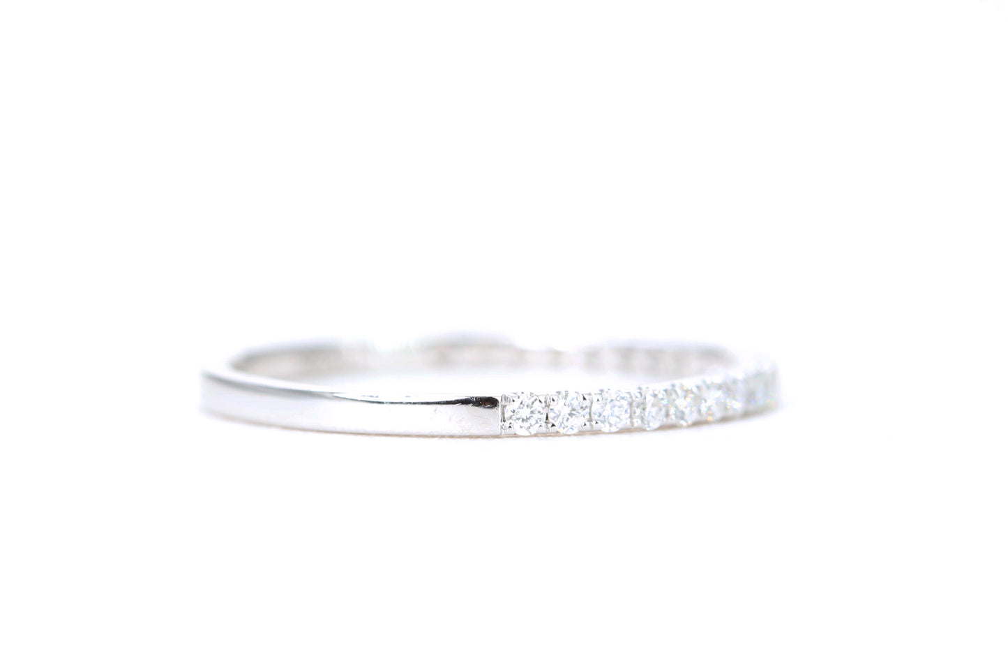 Micro Pavé 1/4 Carat Diamond Ring in 14K White Gold