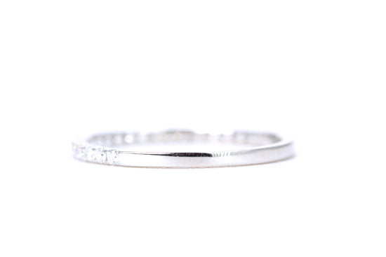 Micro Pavé 1/4 Carat Diamond Ring in 14K White Gold