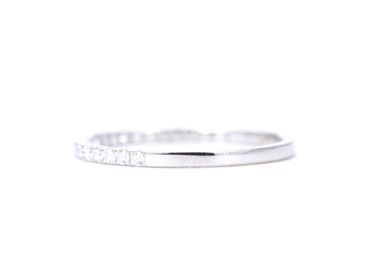 Micro Pavé 1/4 Carat Diamond Ring in 14K White Gold