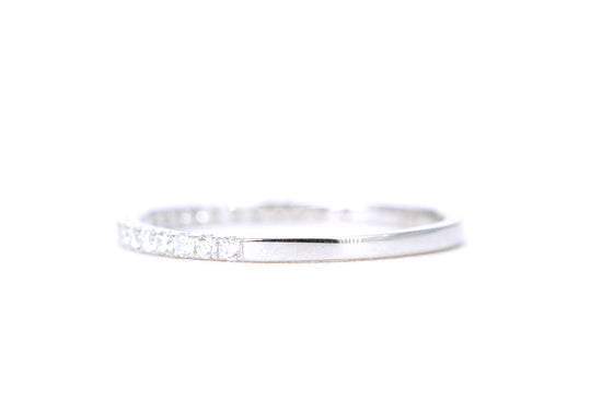 Micro Pavé 1/4 Carat Diamond Ring in 14K White Gold