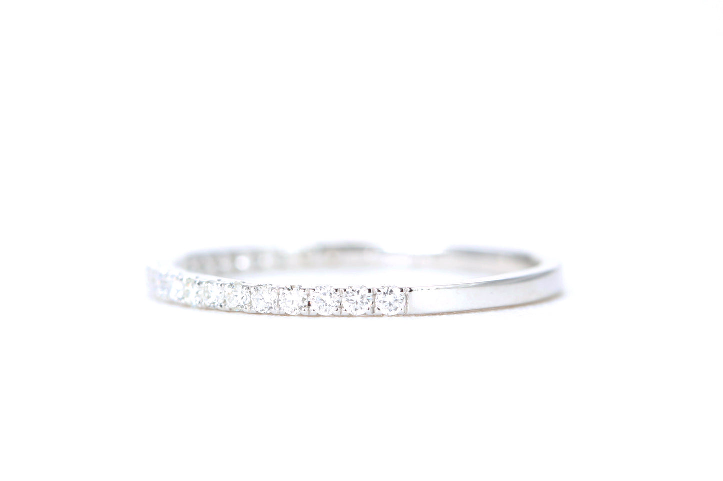 Micro Pavé 1/4 Carat Diamond Ring in 14K White Gold