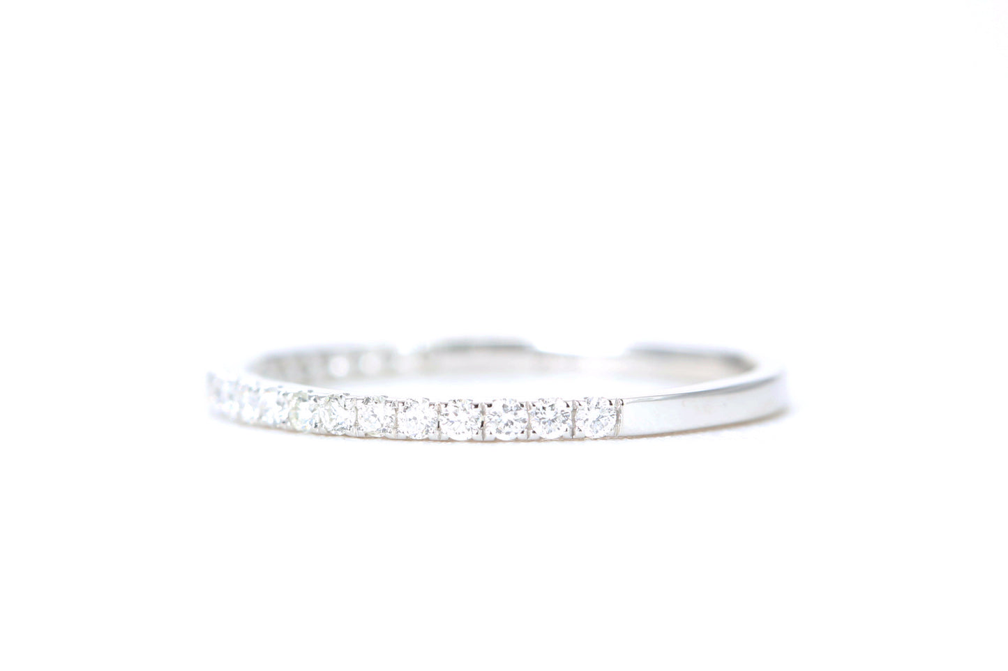 Micro Pavé 1/4 Carat Diamond Ring in 14K White Gold