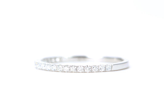 Micro Pavé 1/4 Carat Diamond Ring in 14K White Gold