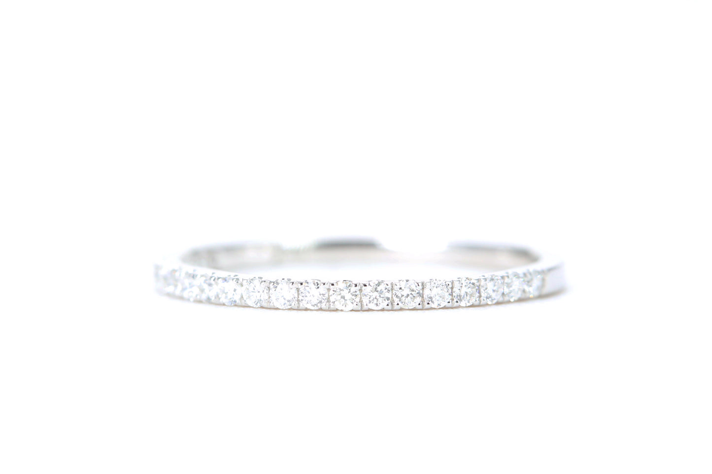 Micro Pavé 1/4 Carat Diamond Ring in 14K White Gold