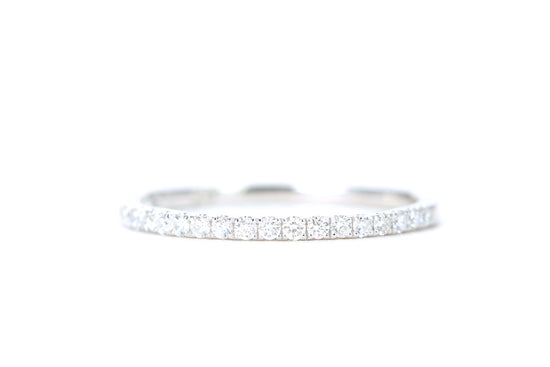 Micro Pavé 1/4 Carat Diamond Ring in 14K White Gold