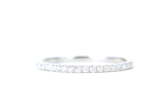 Micro Pavé 1/4 Carat Diamond Ring in 14K White Gold