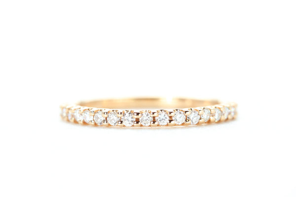 Micro Pavé 1/4 Carat Diamond Ring in 18k Rose Gold