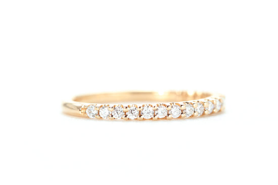 Micro Pavé 1/4 Carat Diamond Ring in 18k Rose Gold