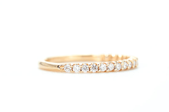 Micro Pavé 1/4 Carat Diamond Ring in 18k Rose Gold