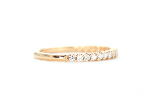 Micro Pavé 1/4 Carat Diamond Ring in 18k Rose Gold