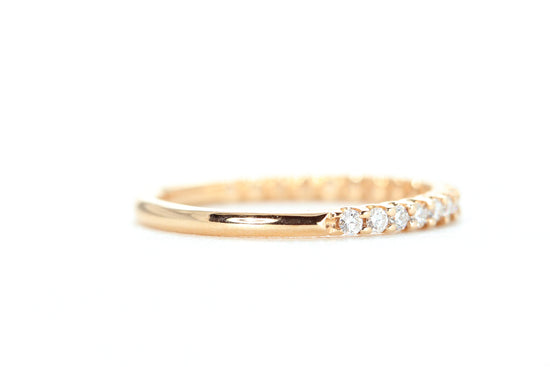 Micro Pavé 1/4 Carat Diamond Ring in 18k Rose Gold