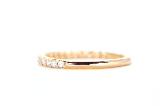 Micro Pavé 1/4 Carat Diamond Ring in 18k Rose Gold