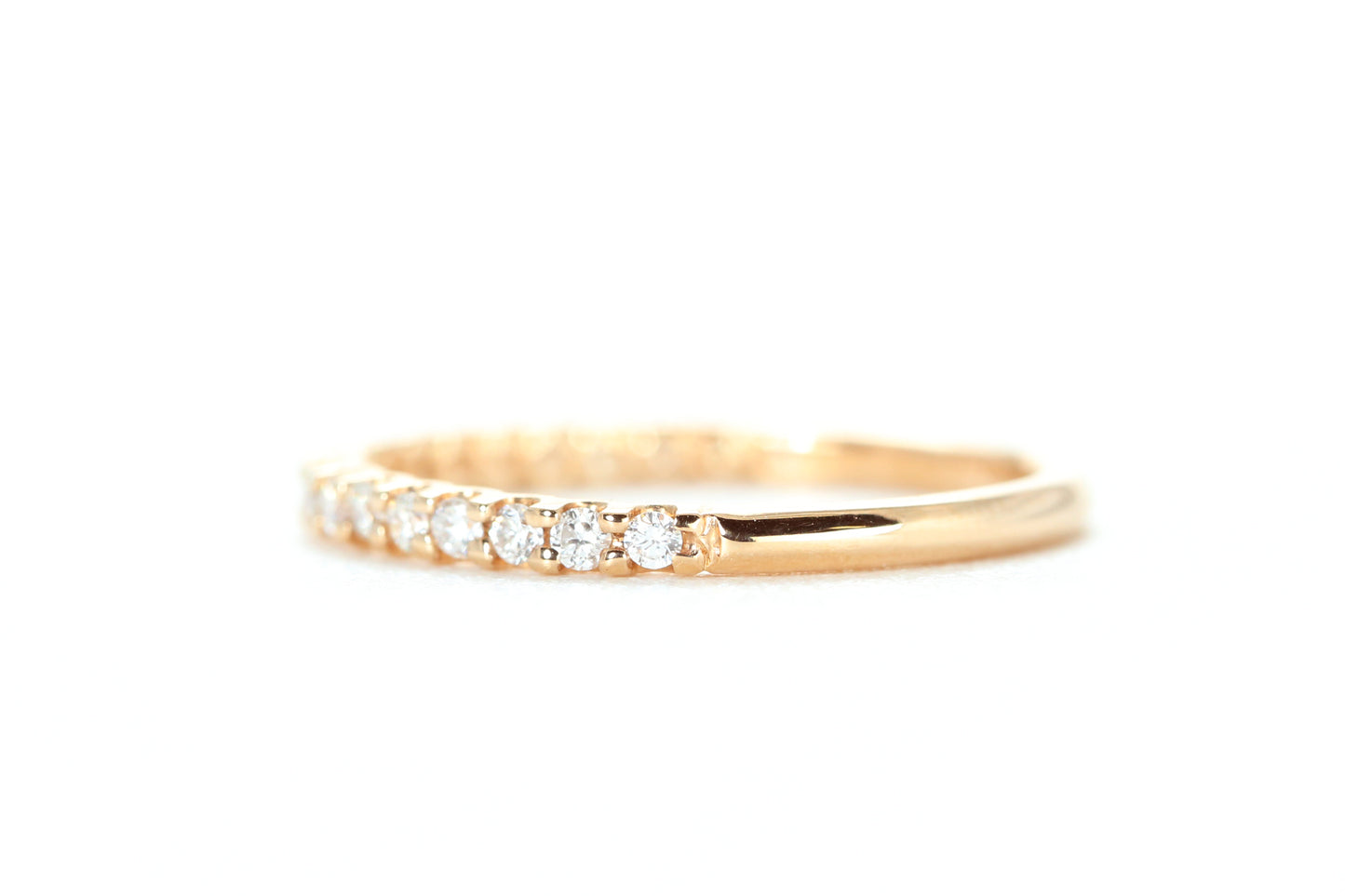 Micro Pavé 1/4 Carat Diamond Ring in 18k Rose Gold