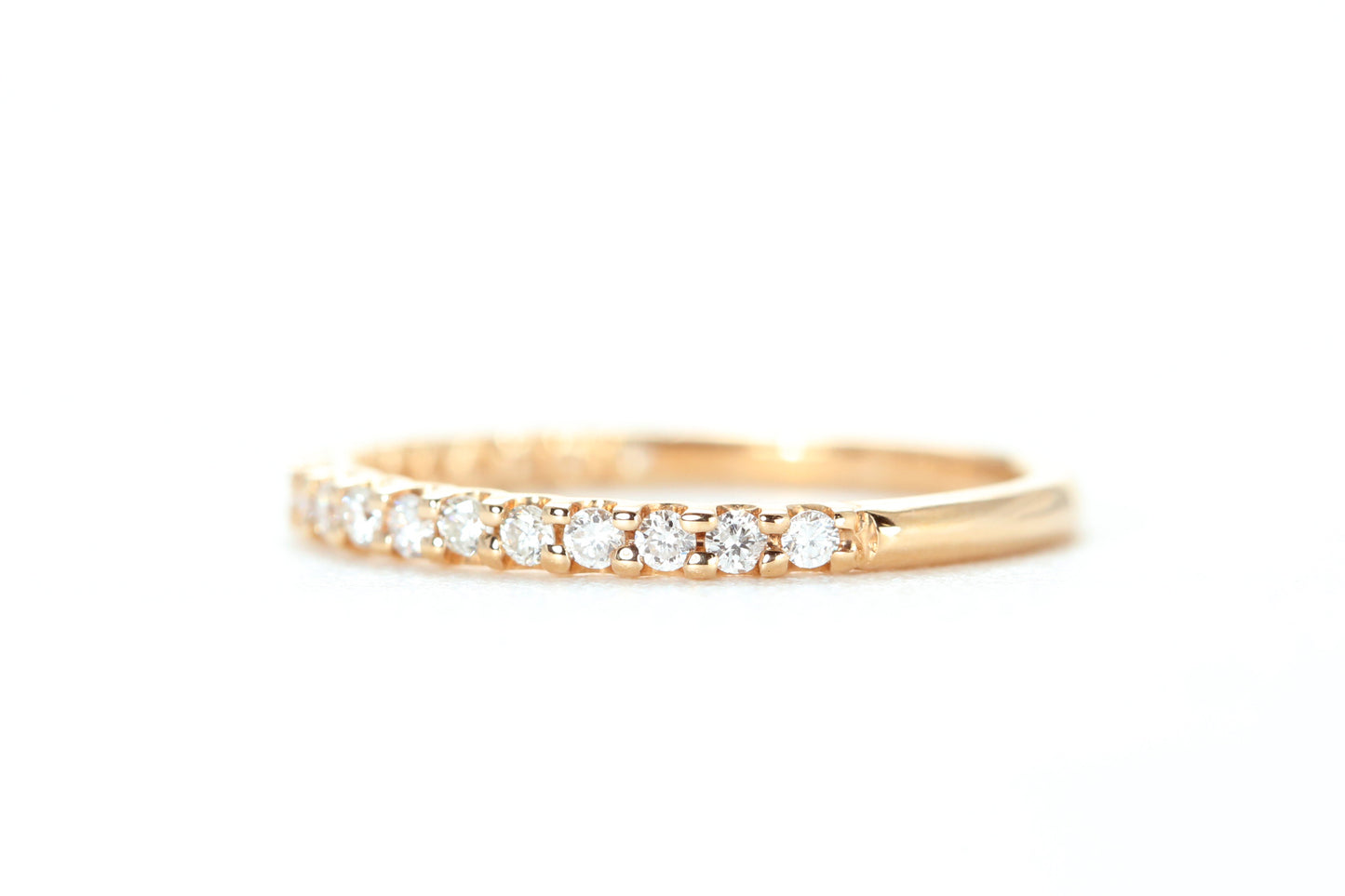 Micro Pavé 1/4 Carat Diamond Ring in 18k Rose Gold