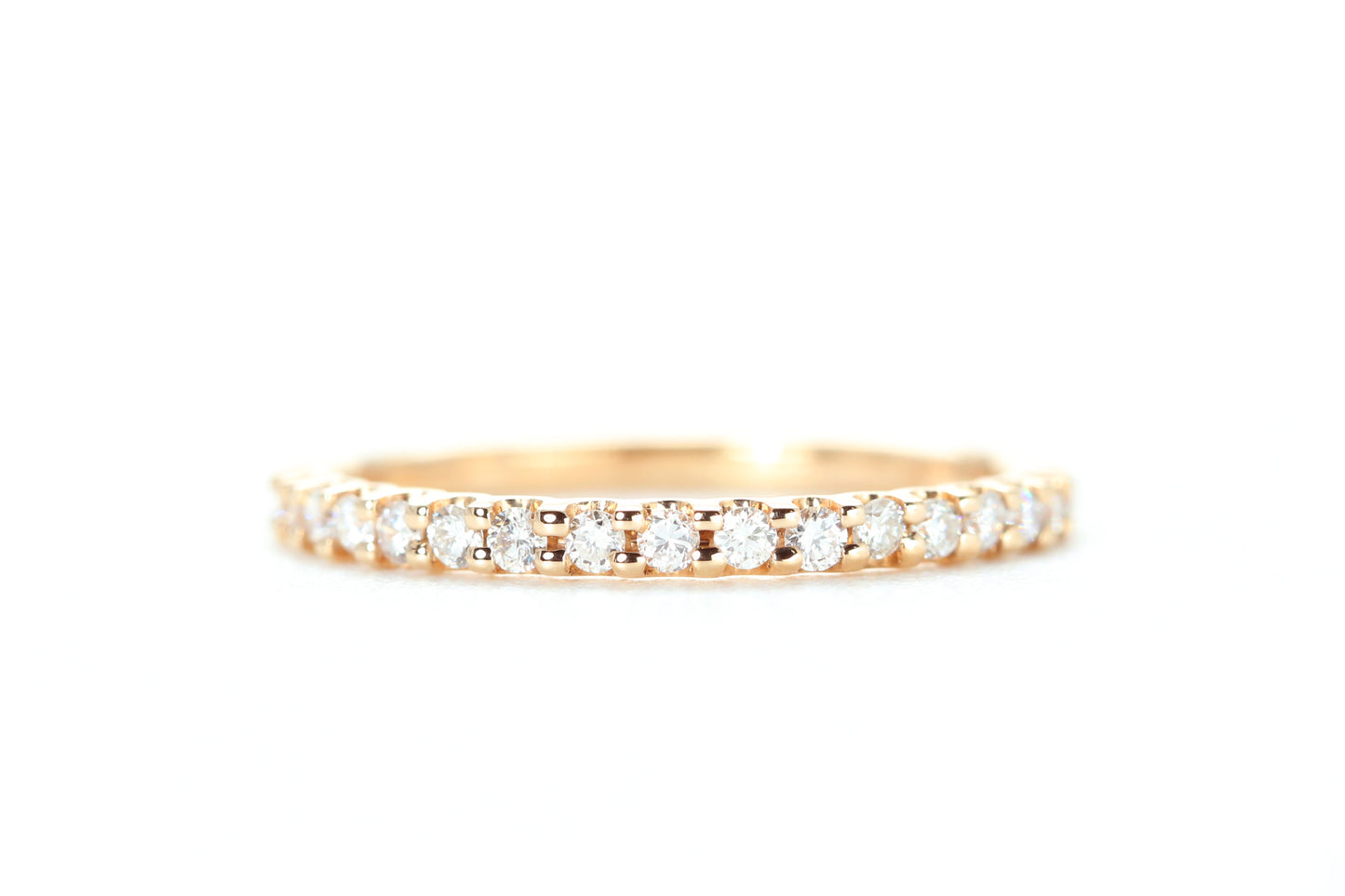 Micro Pavé 1/4 Carat Diamond Ring in 18k Rose Gold