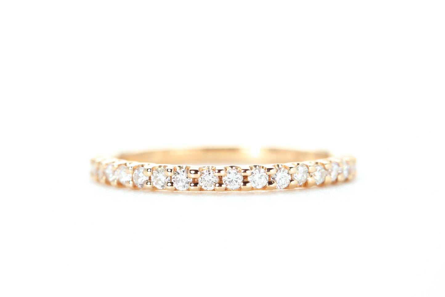 Micro Pavé 1/4 Carat Diamond Ring in 18k Rose Gold