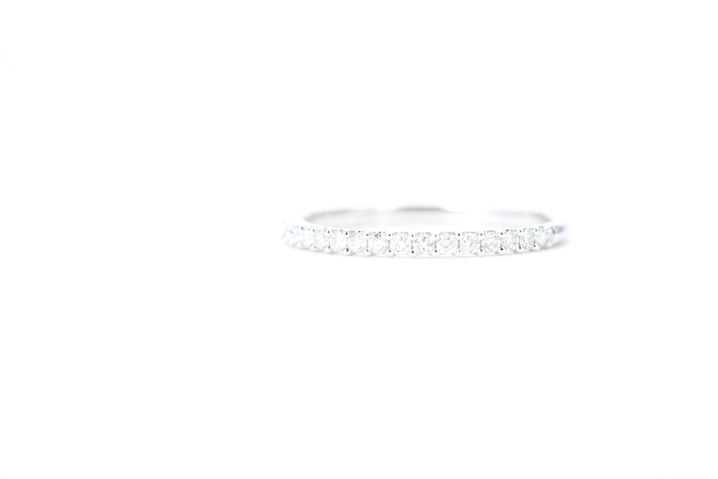 Micro Pavé 1/4 Carat Diamond Ring in 14K White Gold