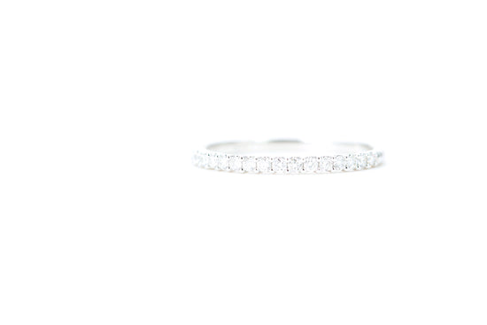 Micro Pavé 1/4 Carat Diamond Ring in 14K White Gold