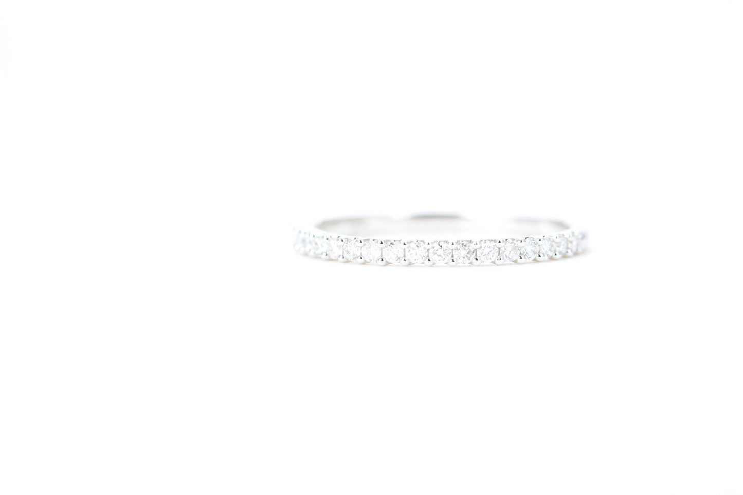 Micro Pavé 1/4 Carat Diamond Ring in 14K White Gold