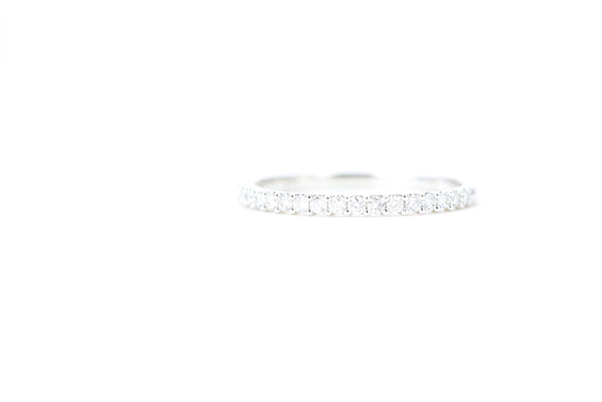 Micro Pavé 1/4 Carat Diamond Ring in 14K White Gold