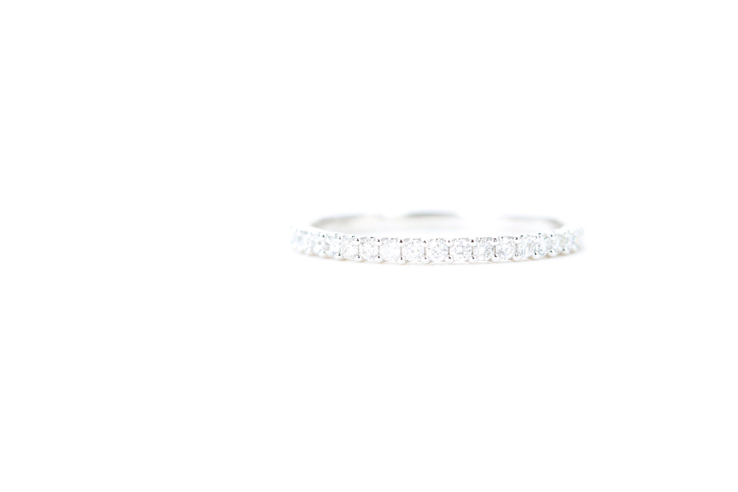Micro Pavé 1/4 Carat Diamond Ring in 14K White Gold