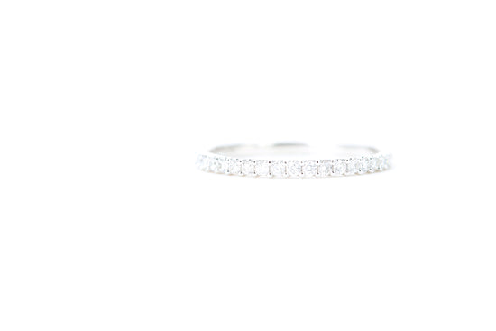 Micro Pavé 1/4 Carat Diamond Ring in 14K White Gold