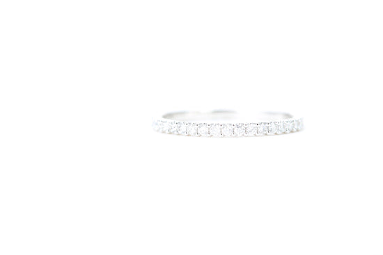 Micro Pavé 1/4 Carat Diamond Ring in 14K White Gold