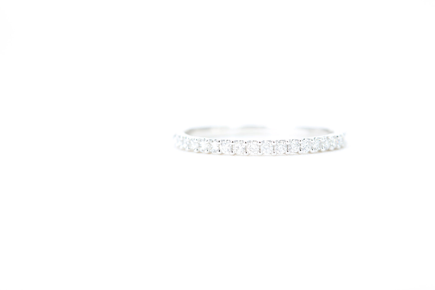 Micro Pavé 1/4 Carat Diamond Ring in 14K White Gold