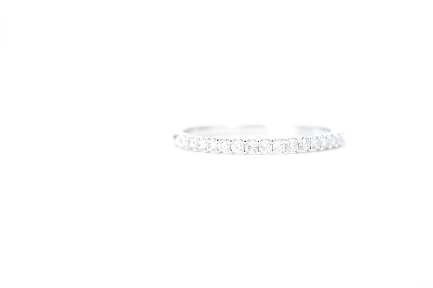 Micro Pavé 1/4 Carat Diamond Ring in 14K White Gold