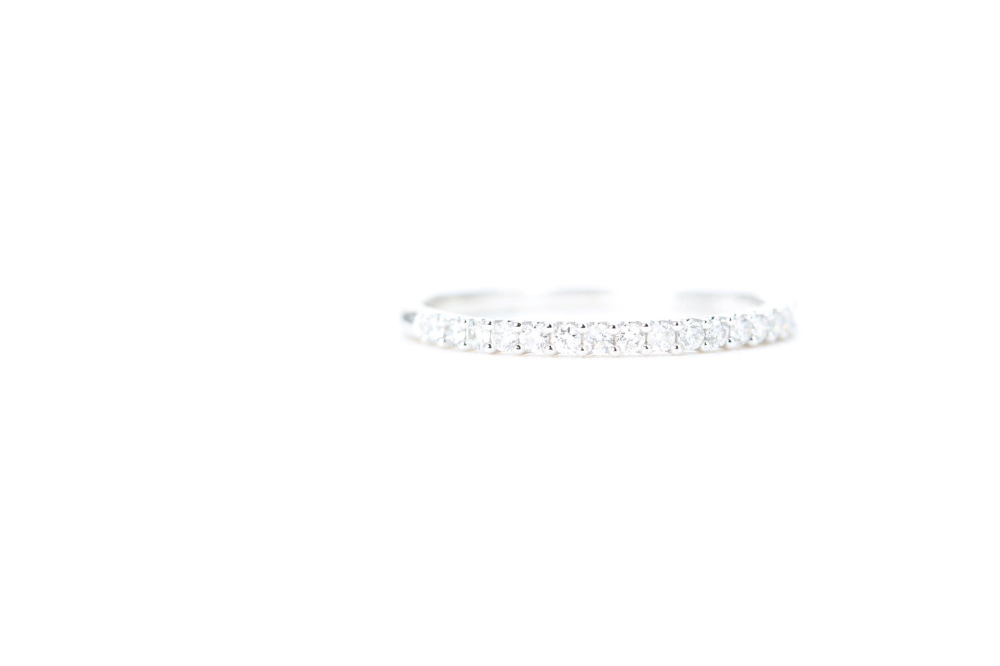 Micro Pavé 1/4 Carat Diamond Ring in 14K White Gold