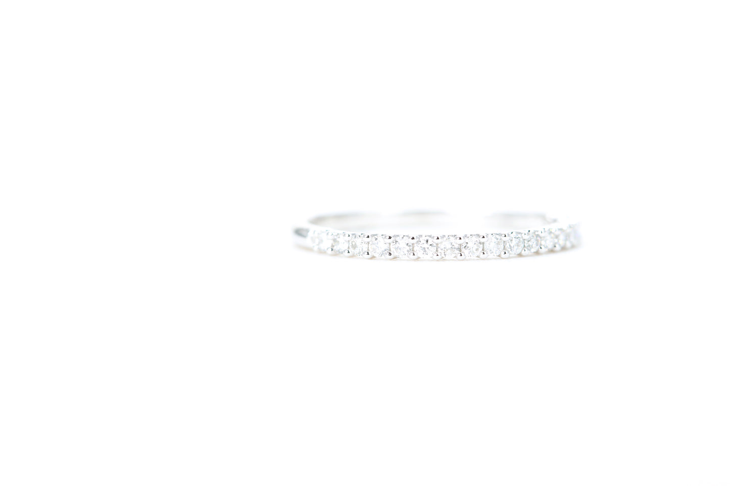 Micro Pavé 1/4 Carat Diamond Ring in 14K White Gold