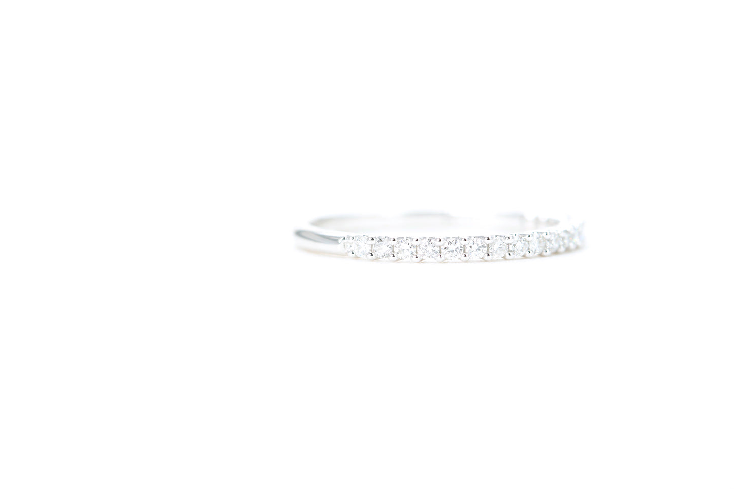 Micro Pavé 1/4 Carat Diamond Ring in 14K White Gold