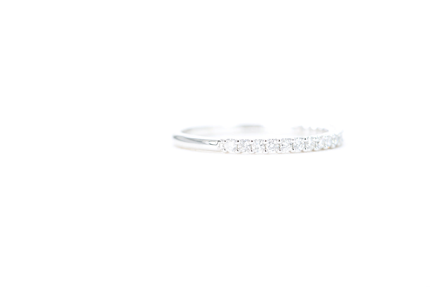 Micro Pavé 1/4 Carat Diamond Ring in 14K White Gold