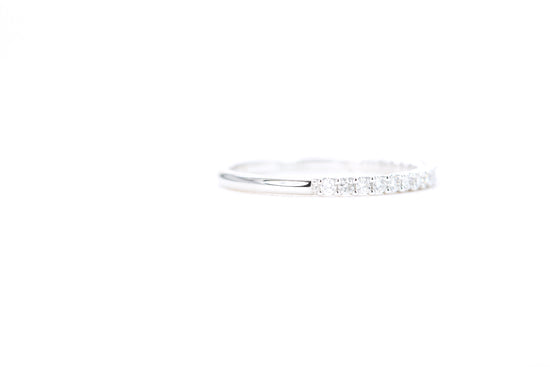 Micro Pavé 1/4 Carat Diamond Ring in 14K White Gold