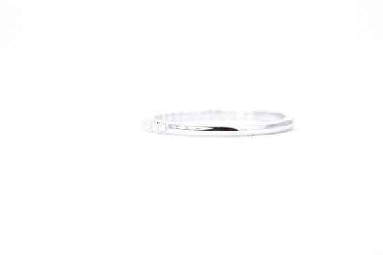 Micro Pavé 1/4 Carat Diamond Ring in 14K White Gold