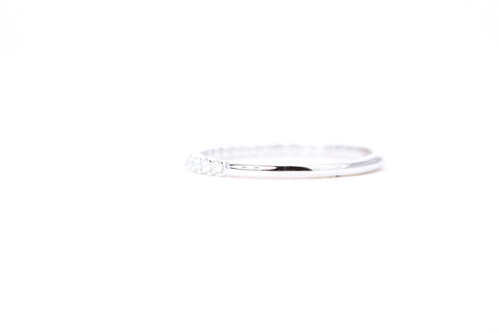 Micro Pavé 1/4 Carat Diamond Ring in 14K White Gold