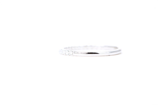 Micro Pavé 1/4 Carat Diamond Ring in 14K White Gold